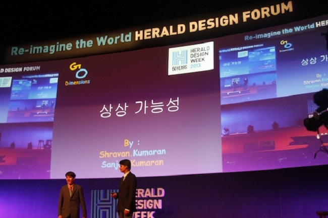 Shravan and Sanjay Kumaran at herald design forum